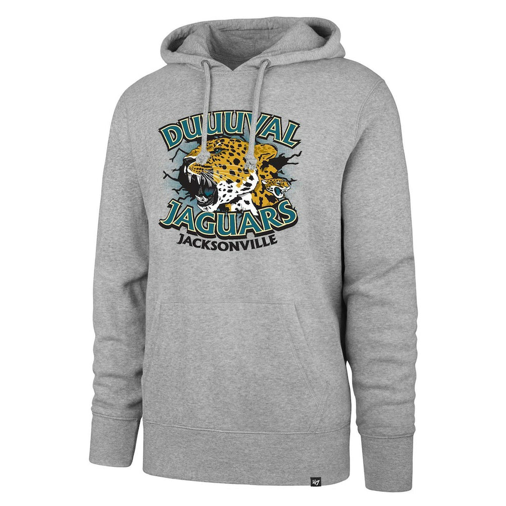 Jacksonville Jaguars '47 DUUUVAL Regional Headline Pullover Hoodie - Gray cheap