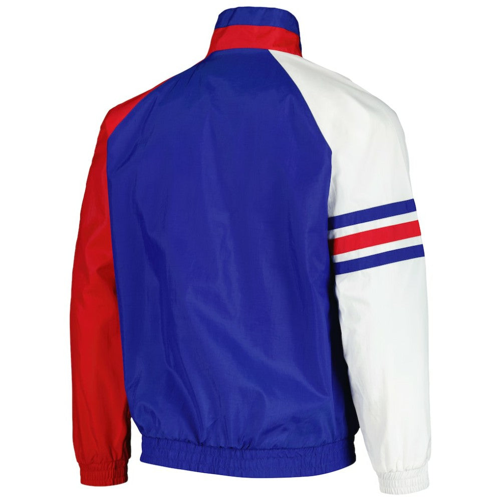 Chicago Cubs Starter Elite Raglan Half-Zip Jacket Royal/Red