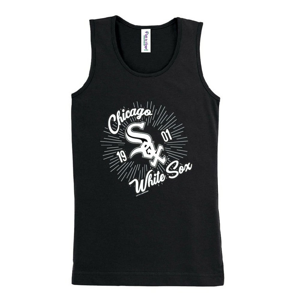 Chicago White Sox Soft as a Grape Girls Youth Tank Top Black