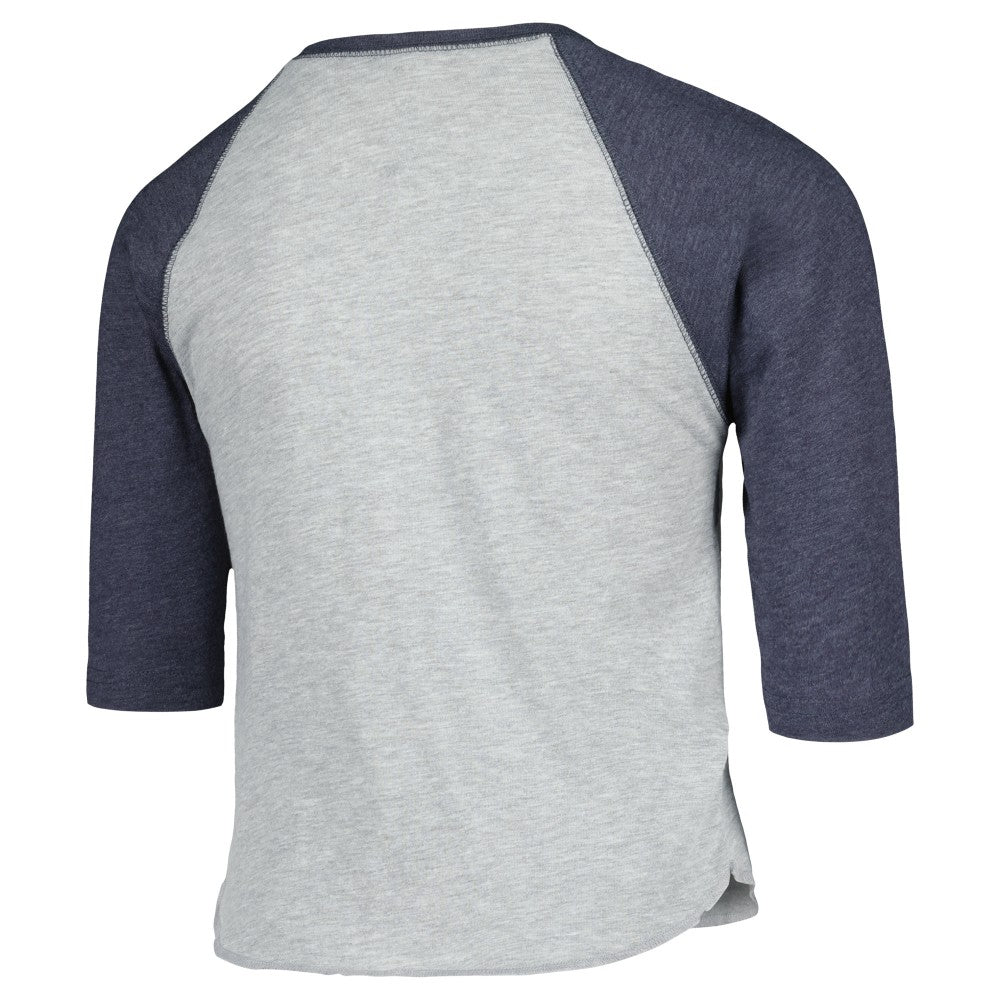 Houston Astros Soft as a Grape Youth Raglan 3/4 Sleeve T-Shirt Heather Gray