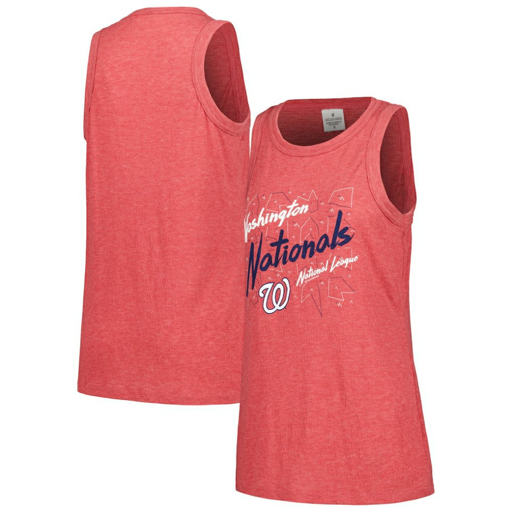 Washington Nationals Soft as a Grape Women's Gauze High Neck Tank Top Red