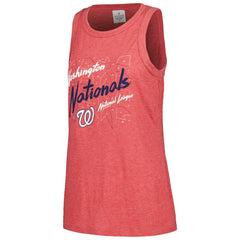 Washington Nationals Soft as a Grape Women's Gauze High Neck Tank Top Red