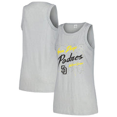 San Diego Padres Soft as a Grape Women's Gauze High Neck Tank Top Gray