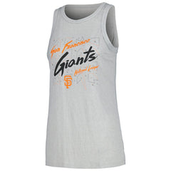 San Francisco Giants Soft as a Grape Women's Gauze High Neck Tank Top Gray