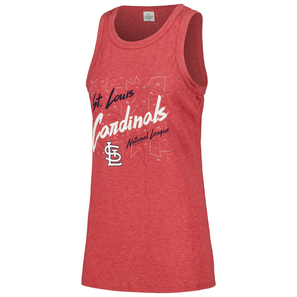 St. Louis Cardinals Soft as a Grape Women's Gauze High Neck Tank Top Red