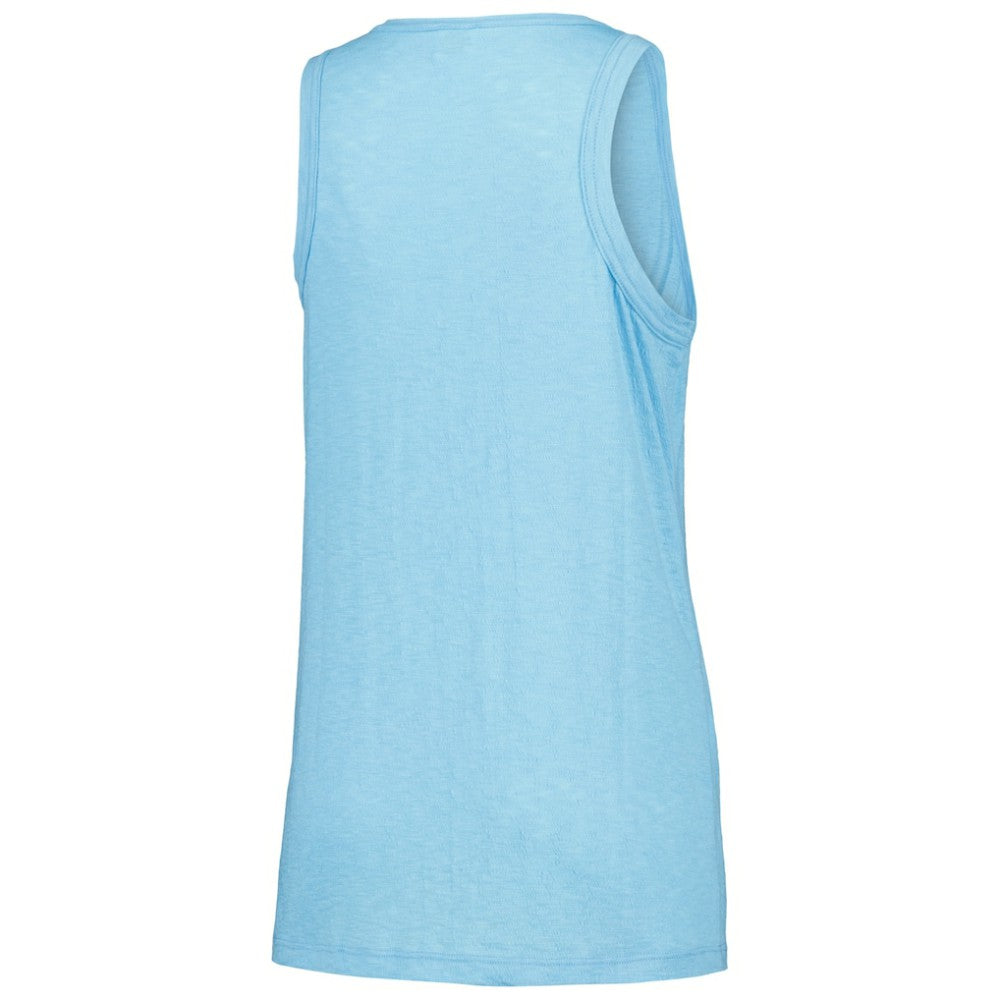 Texas Rangers Soft as a Grape Women's Gauze High Neck Tank Top Light Blue