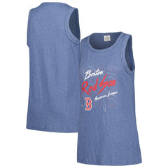 Boston Red Sox Soft as a Grape Women's Gauze High Neck Tank Top Navy
