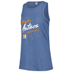 Houston Astros Soft as a Grape Women's Gauze High Neck Tank Top Navy