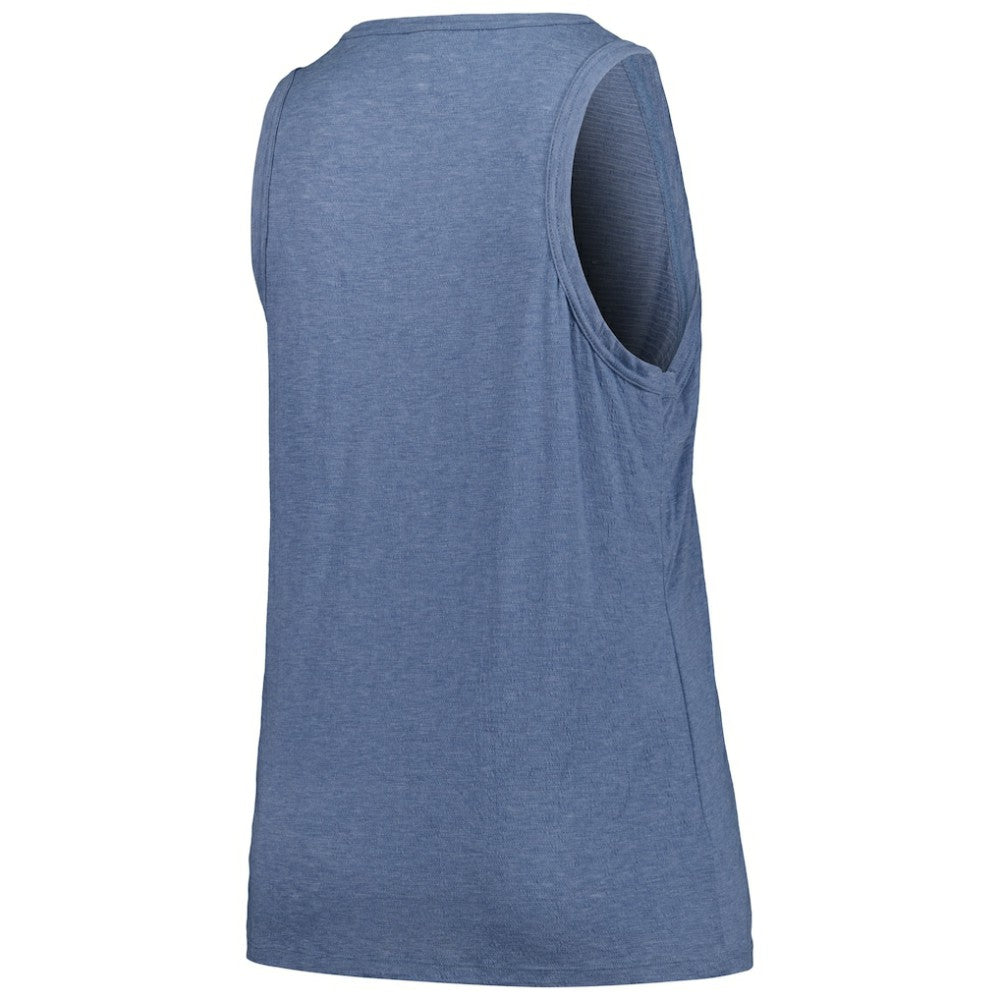 Boston Red Sox Soft as a Grape Women's Plus Size Curvy High Neck Tri-Blend Tank Top Navy