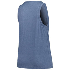 Boston Red Sox Soft as a Grape Women's Plus Size Curvy High Neck Tri-Blend Tank Top Navy
