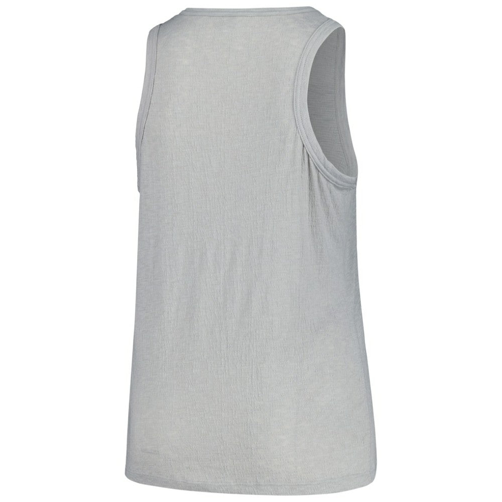 San Diego Padres Soft as a Grape Women's Plus Size Curvy High Neck Tri-Blend Tank Top Steel
