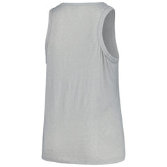 San Diego Padres Soft as a Grape Women's Plus Size Curvy High Neck Tri-Blend Tank Top Steel