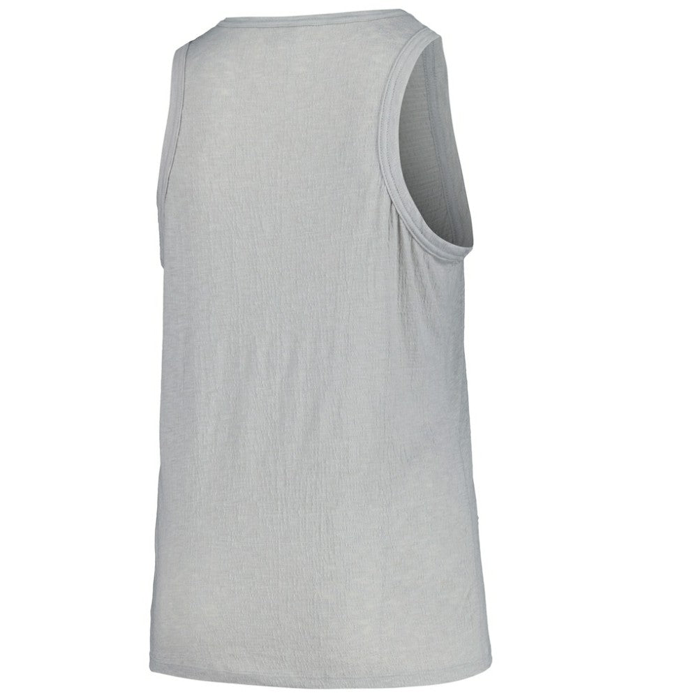 San Francisco Giants Soft as a Grape Women's Plus Size Curvy High Neck Tri-Blend Tank Top Steel