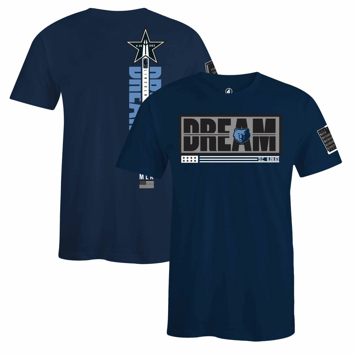 Memphis Grizzlies FISLL x Black History Collection Unisex T-Shirt - Navy online