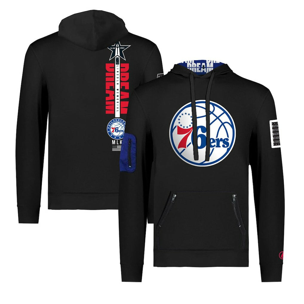 Philadelphia 76ers FISLL x Black History Collection Unisex Pullover Hoodie - Black outlet