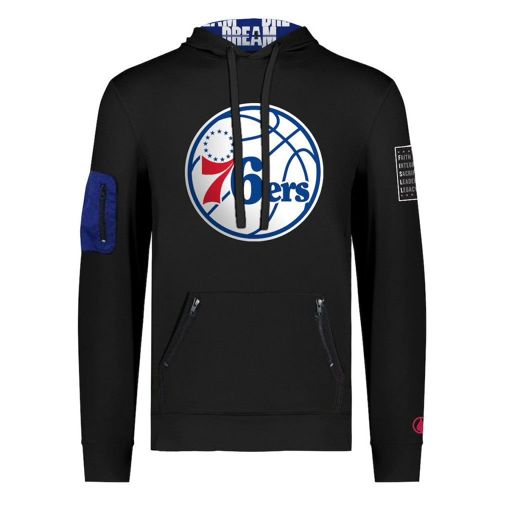 Philadelphia 76ers FISLL x Black History Collection Unisex Pullover Hoodie - Black outlet