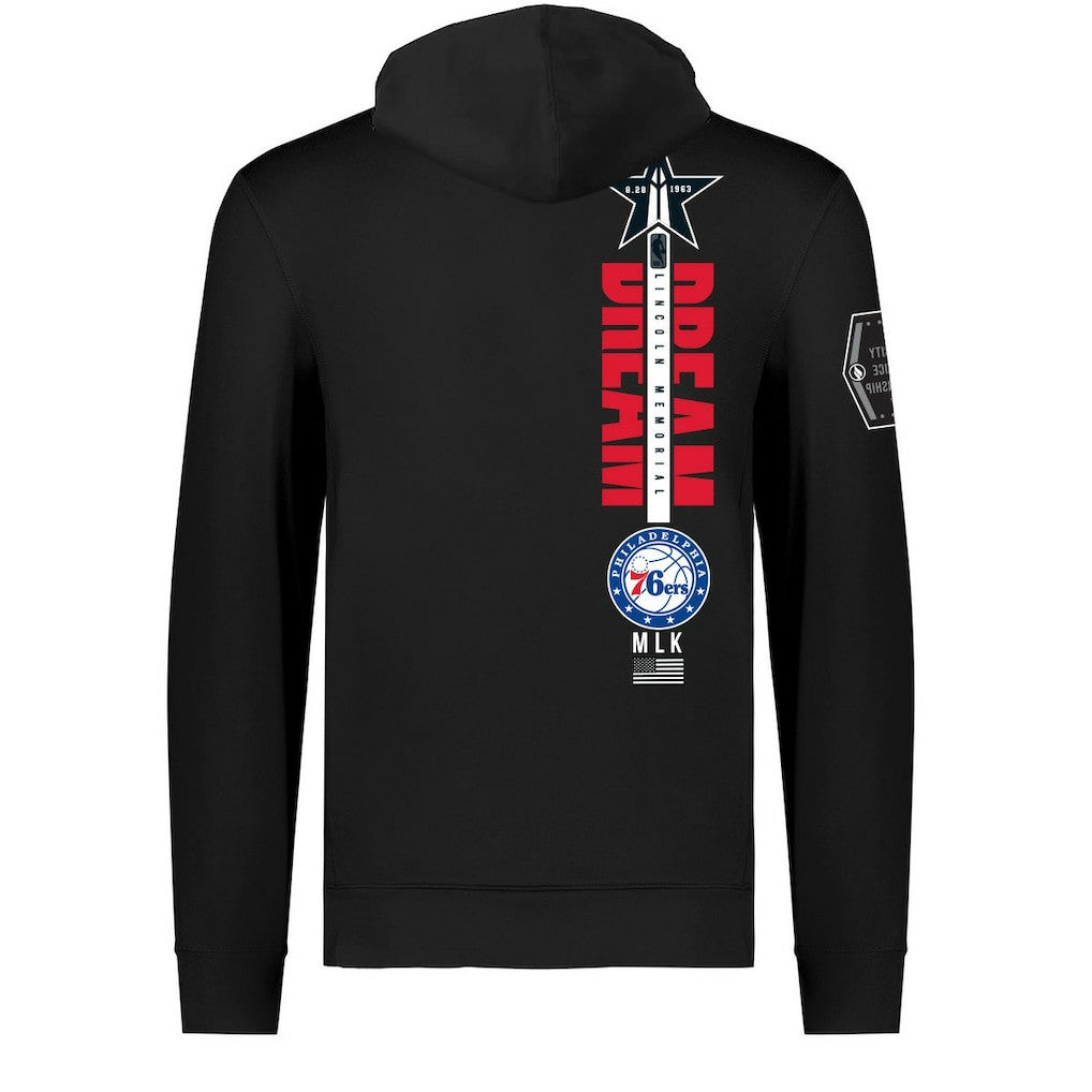Philadelphia 76ers FISLL x Black History Collection Unisex Pullover Hoodie - Black outlet