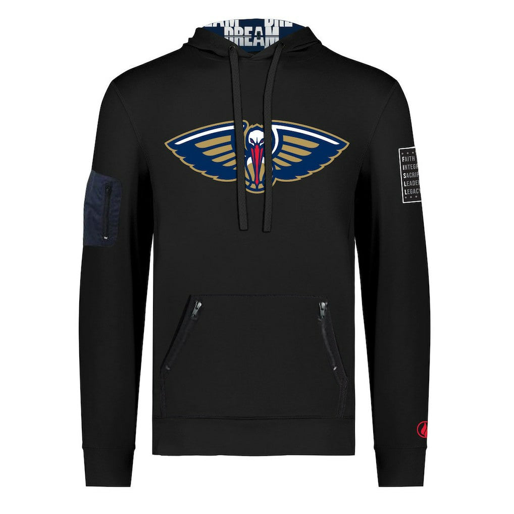 New Orleans Pelicans FISLL x Black History Collection Unisex Pullover Hoodie - Black for sale