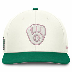 Milwaukee Brewers Sail Pro Performance Snapback Hat Cream/Green