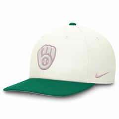 Milwaukee Brewers Sail Pro Performance Snapback Hat Cream/Green