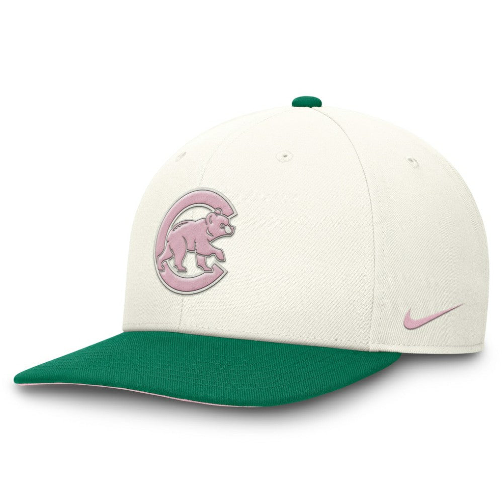 Chicago Cubs Sail Pro Performance Snapback Hat Cream/Green