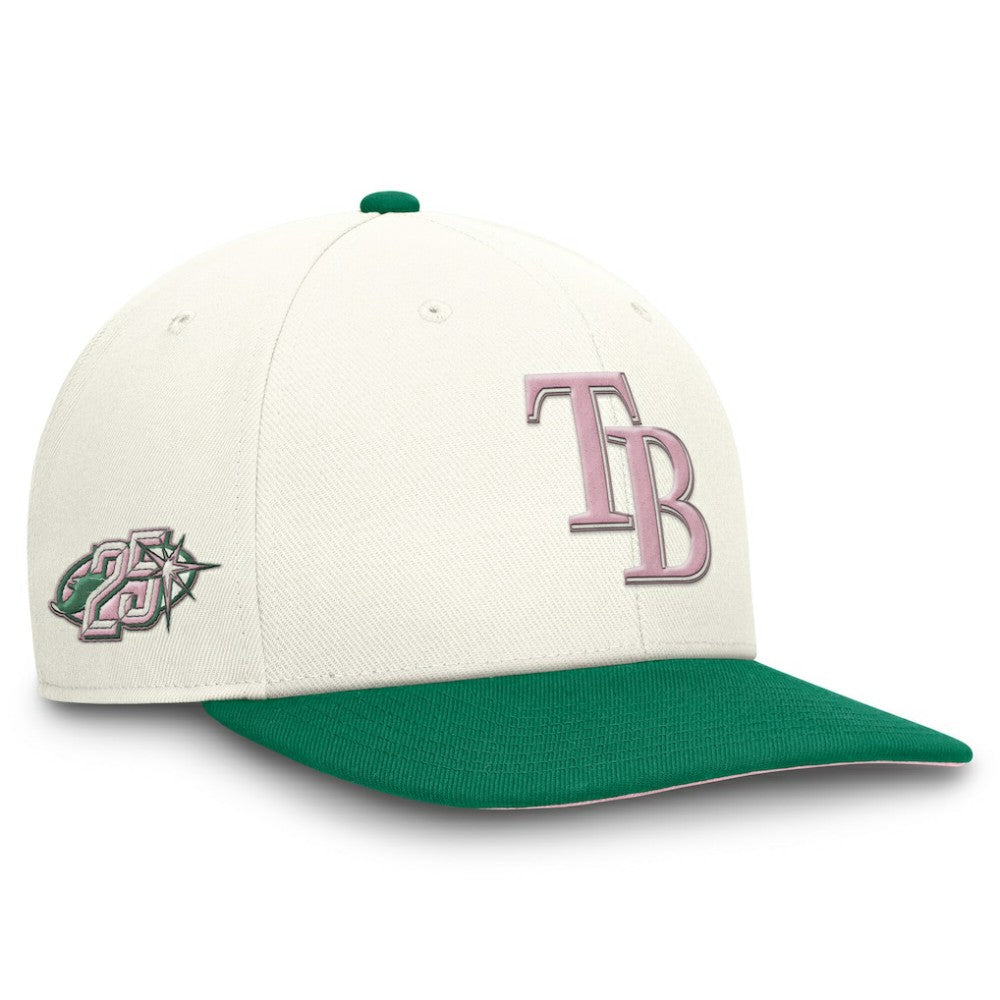 Tampa Bay Rays Sail Pro Performance Snapback Hat Cream/Green