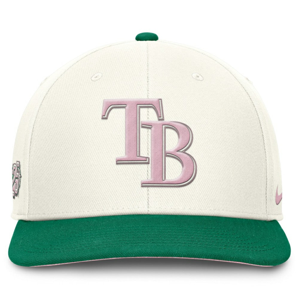 Tampa Bay Rays Sail Pro Performance Snapback Hat Cream/Green