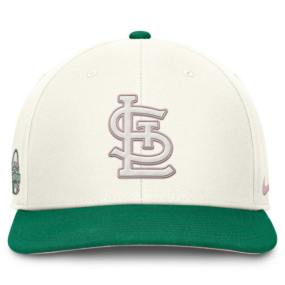 St. Louis Cardinals Sail Pro Performance Snapback Hat Cream/Green
