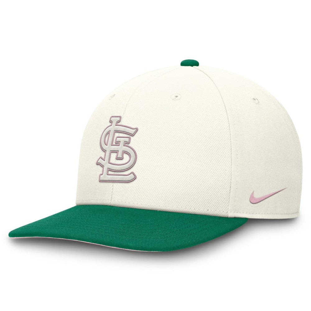 St. Louis Cardinals Sail Pro Performance Snapback Hat Cream/Green
