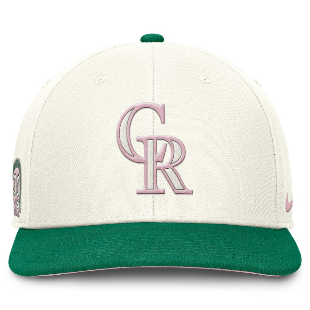 Colorado Rockies Sail Pro Performance Snapback Hat Cream/Green