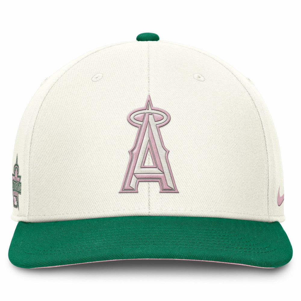 Los Angeles Angels Sail Pro Performance Snapback Hat Cream/Green