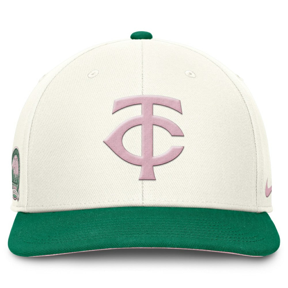 Minnesota Twins Sail Pro Performance Snapback Hat Cream/Green