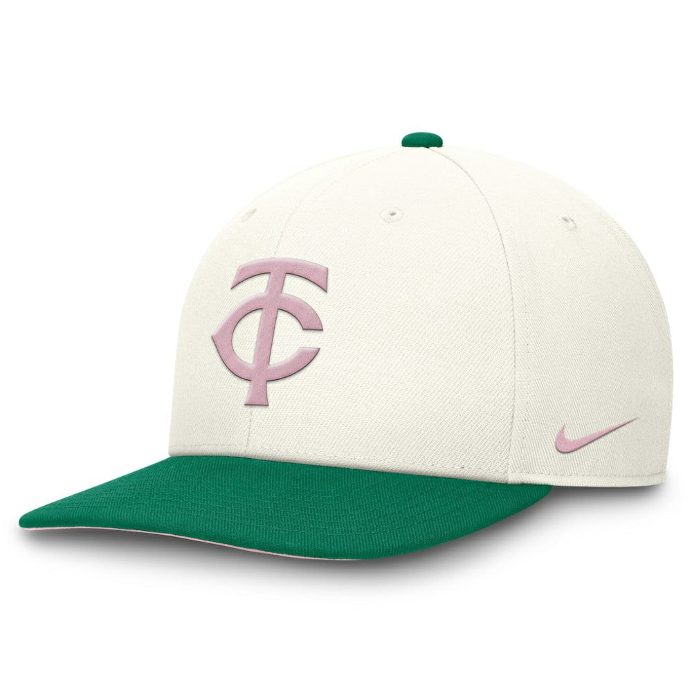 Minnesota Twins Sail Pro Performance Snapback Hat Cream/Green