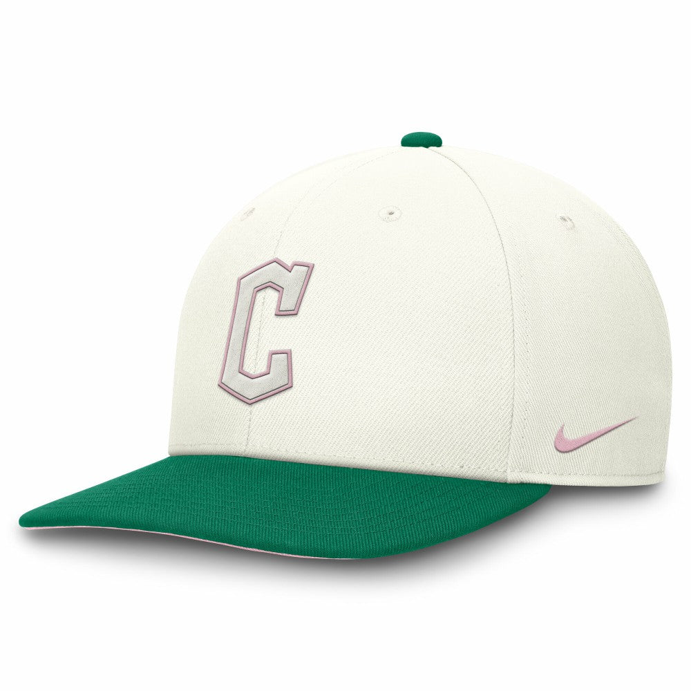 Cleveland Guardians Sail Pro Performance Snapback Hat Cream/Green
