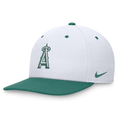 Los Angeles Angels Bicoastal Two-Tone Pro Performance Snapback Hat White/Green