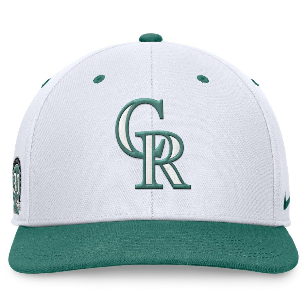 Colorado Rockies Bicoastal Two-Tone Pro Performance Snapback Hat White/Green