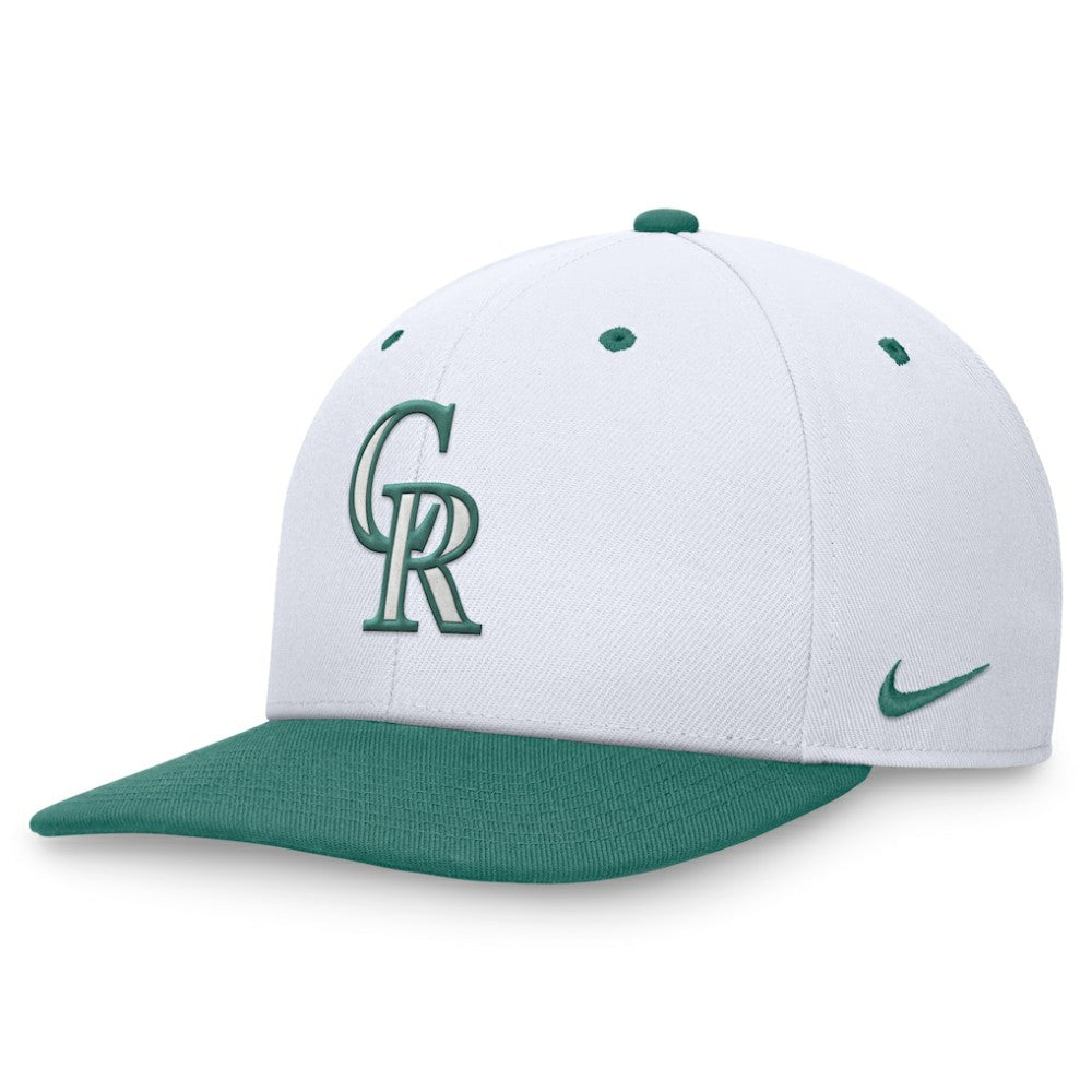 Colorado Rockies Bicoastal Two-Tone Pro Performance Snapback Hat White/Green