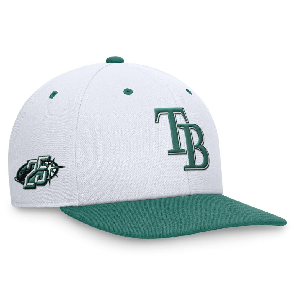 Tampa Bay Rays Bicoastal Two-Tone Pro Performance Snapback Hat White/Green
