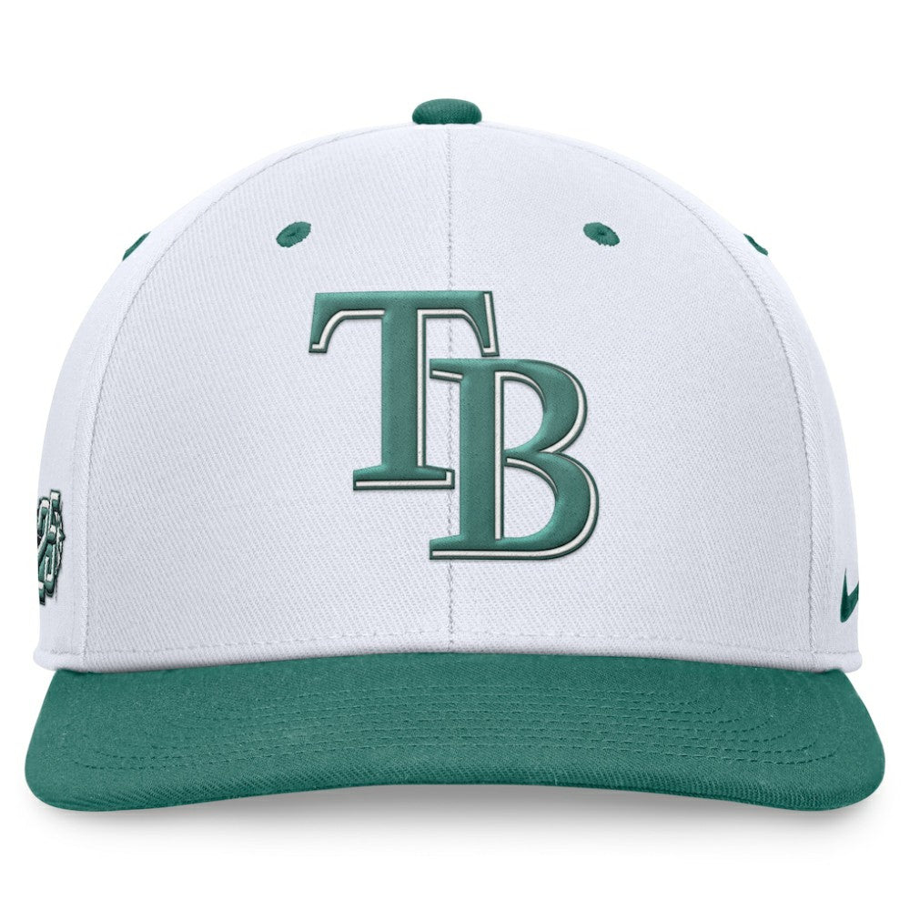 Tampa Bay Rays Bicoastal Two-Tone Pro Performance Snapback Hat White/Green