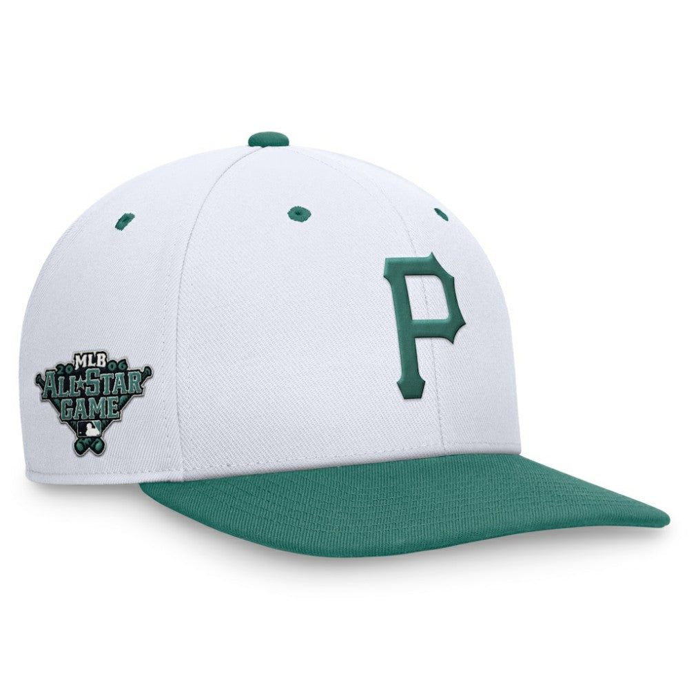 Pittsburgh Pirates Bicoastal Two-Tone Pro Performance Snapback Hat White/Green