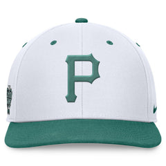 Pittsburgh Pirates Bicoastal Two-Tone Pro Performance Snapback Hat White/Green