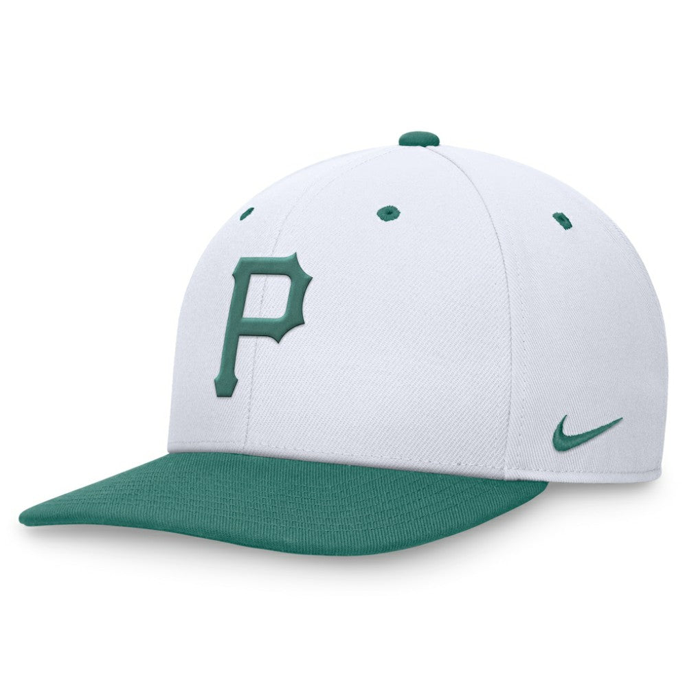 Pittsburgh Pirates Bicoastal Two-Tone Pro Performance Snapback Hat White/Green