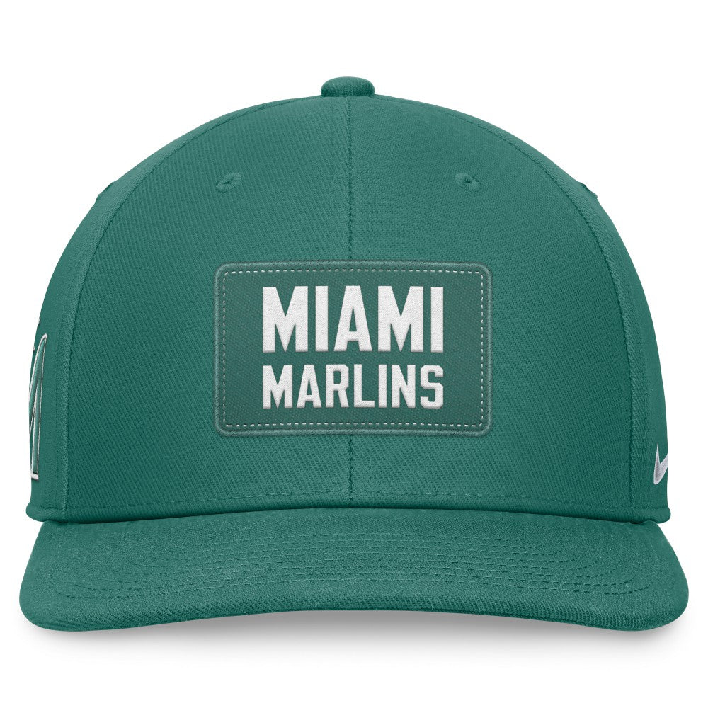 Miami Marlins Bicoastal Pro Performance Snapback Hat Green