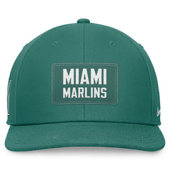 Miami Marlins Bicoastal Pro Performance Snapback Hat Green