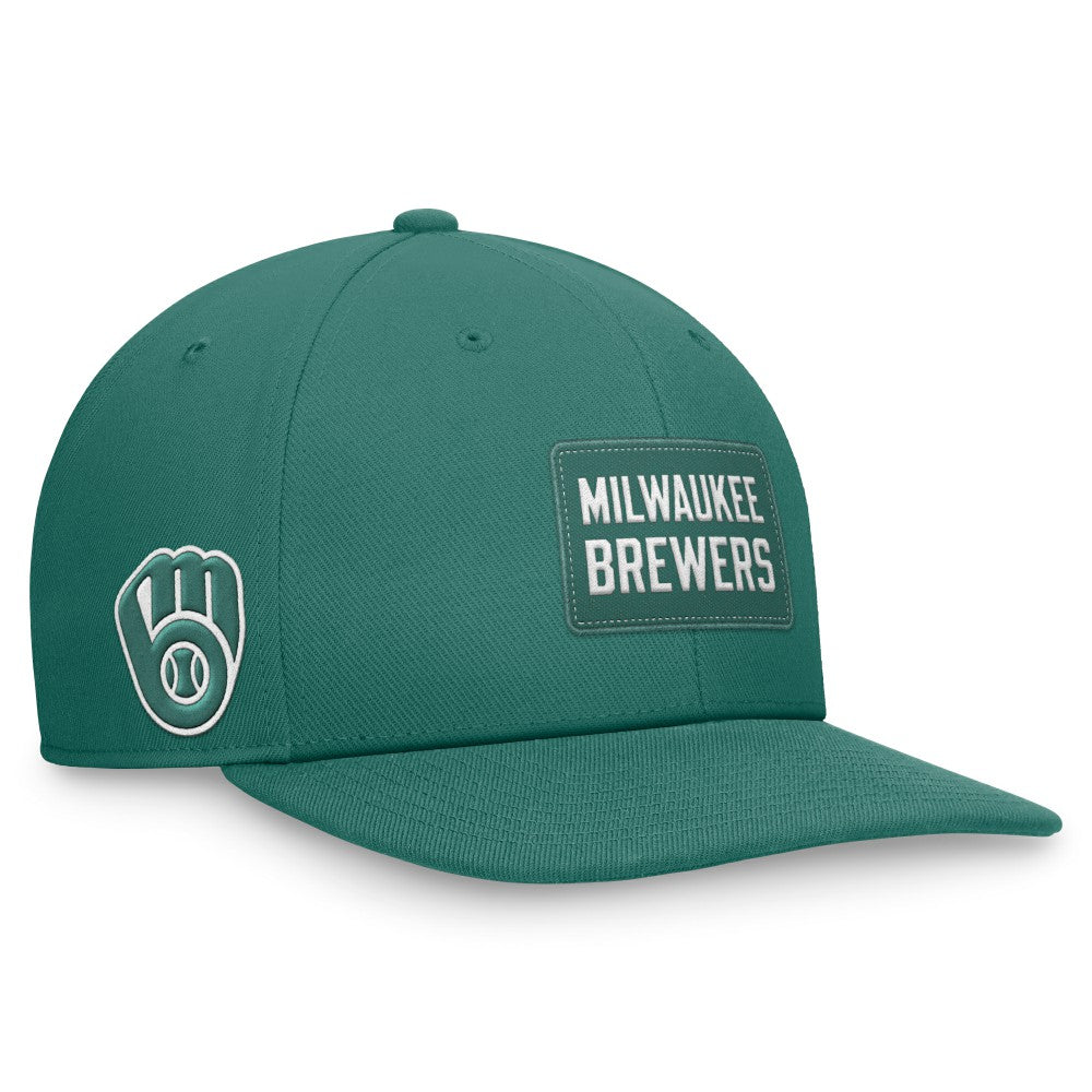 Milwaukee Brewers Bicoastal Pro Performance Snapback Hat Green