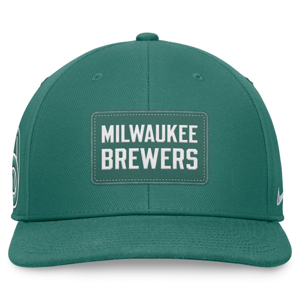 Milwaukee Brewers Bicoastal Pro Performance Snapback Hat Green