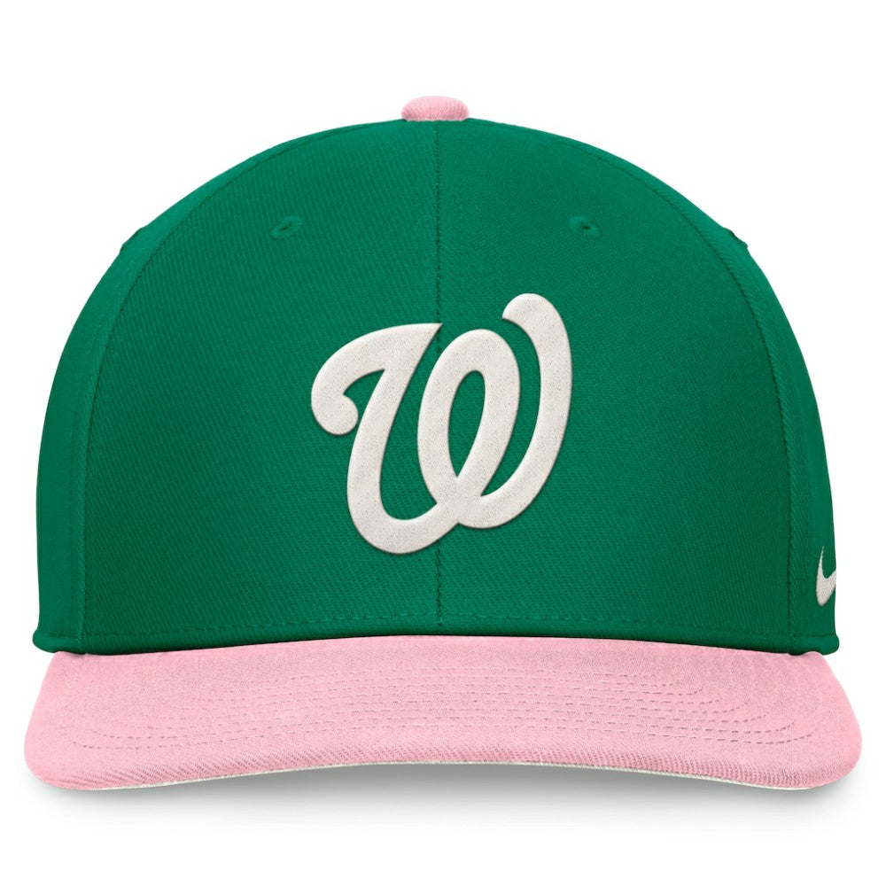 Washington Nationals Malachite Pro Performance Snapback Hat Green/Pink