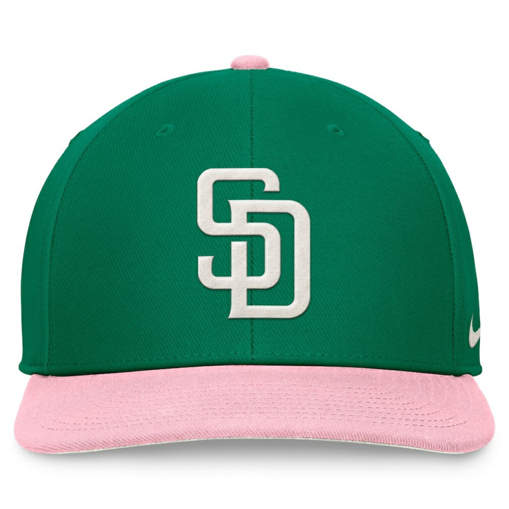 San Diego Padres Malachite Pro Performance Snapback Hat Green/Pink