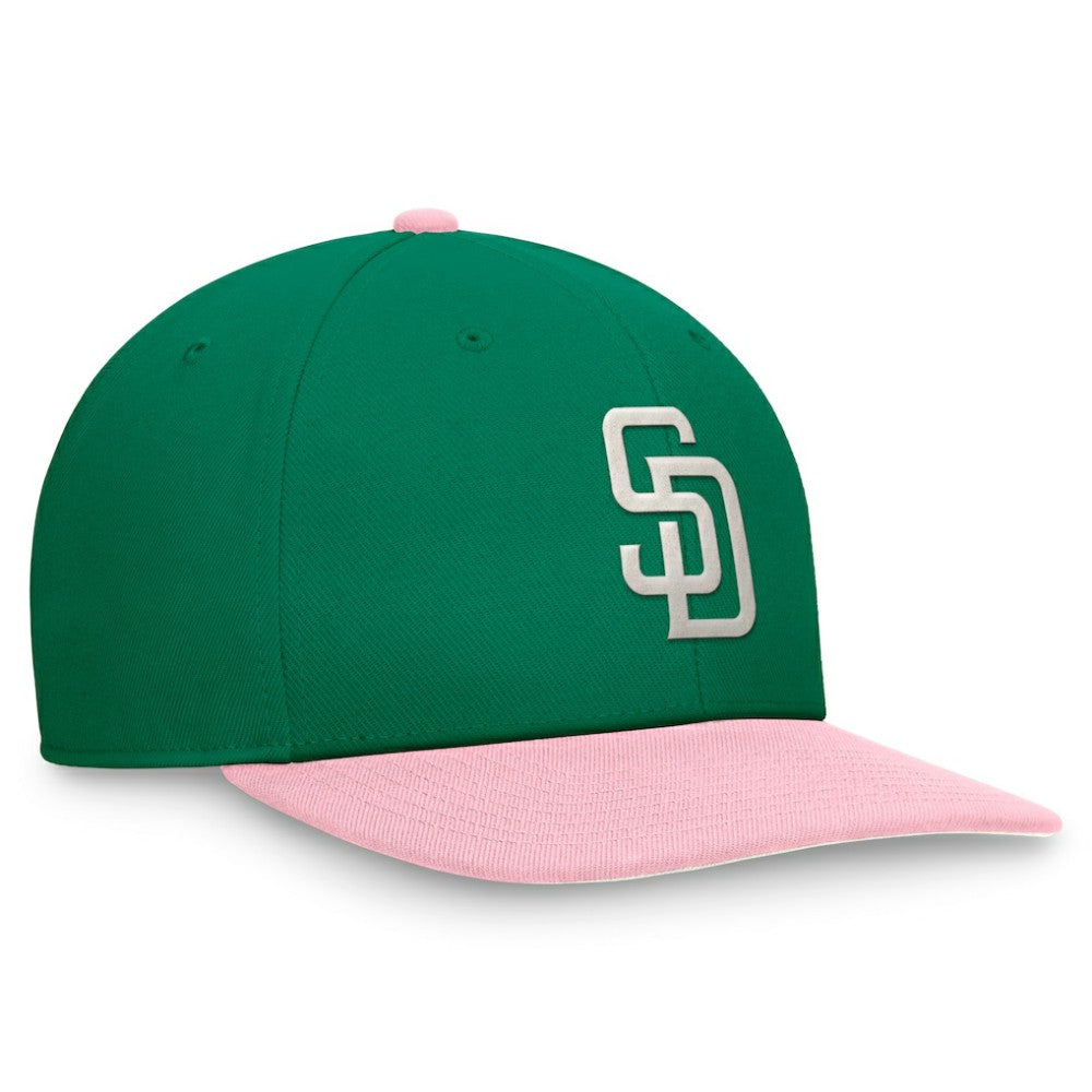 San Diego Padres Malachite Pro Performance Snapback Hat Green/Pink