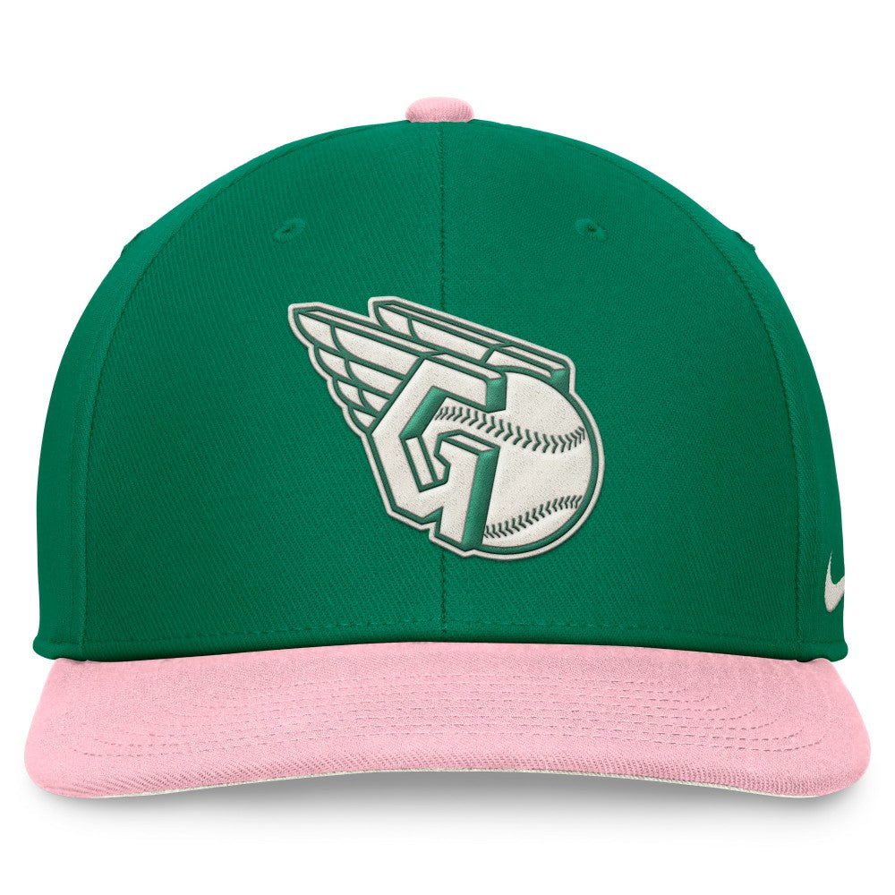 Cleveland Guardians Malachite Pro Performance Snapback Hat Green/Pink